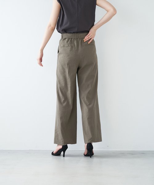 MICA&DEAL(マイカアンドディール)/tuck pants with a belt/img07
