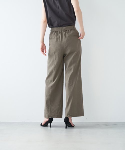MICA&DEAL(マイカアンドディール)/tuck pants with a belt/img08