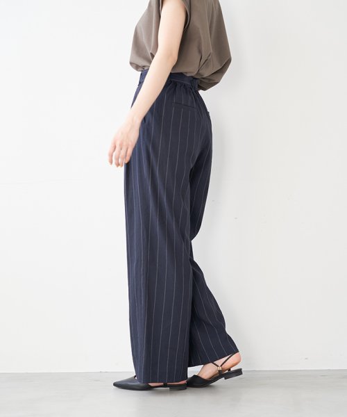 MICA&DEAL(マイカアンドディール)/tuck pants with a belt/img25