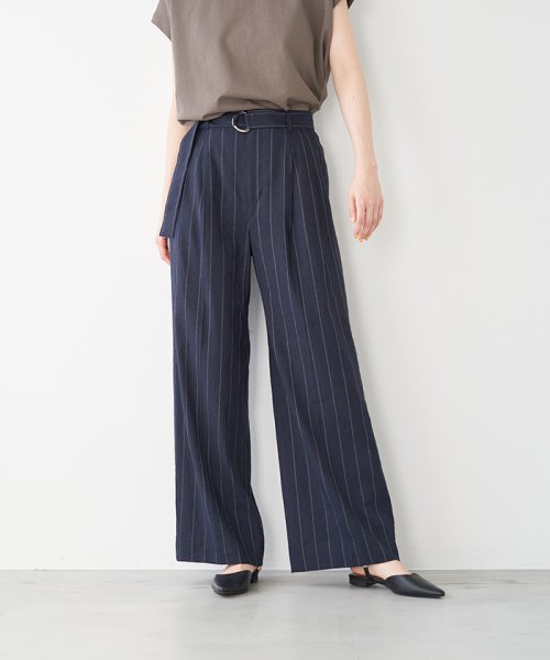 MICA&DEAL(マイカアンドディール)/tuck pants with a belt/img35