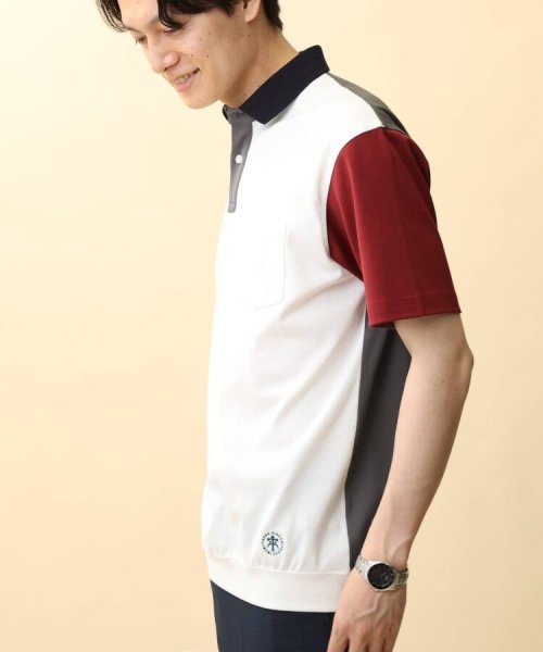セール タケオキクチ Takeo Kikuchi Sサイズ フライス カラーブロッキング ポロシャツ Magaseek