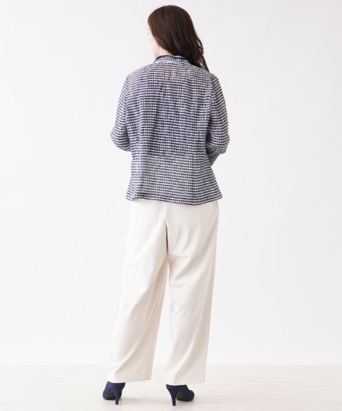 Leilian PLUS HOUSE(レリアンプラスハウス)/【店頭人気】ギンガムジャケット【Leilian WHITE LABEL】/img03