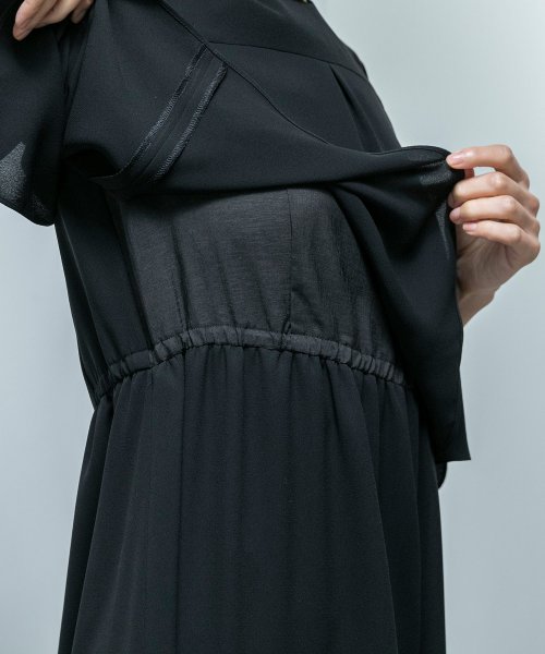 喪服/礼服/≪洗える≫フレアワンピース/ブラックフォーマルスーツ/夏/セレモニー/七五三 商品説明軽い着心地で快適に着用いただける　ブラックフォーマルワンピース東京ソワール《40代～50代にも人気》■ウエスト部分はゴ L1951291740(14850円)