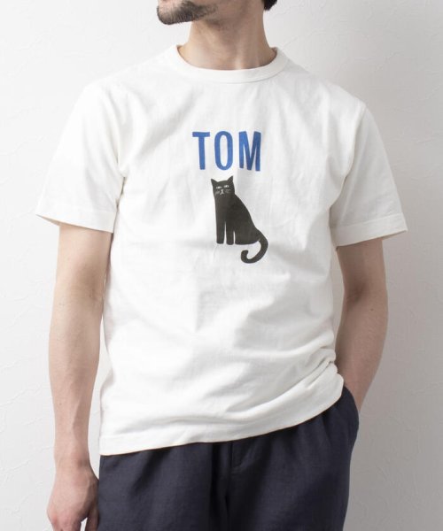 NOLLEY’S goodman(ノーリーズグッドマン)/【BARNS OUTFITTERS/バーンズアウトフィッターズ】別注 吊り編みTシャツ TOM ネコ/img01