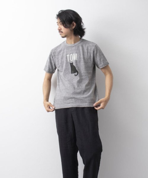 NOLLEY’S goodman(ノーリーズグッドマン)/【BARNS OUTFITTERS/バーンズアウトフィッターズ】別注 吊り編みTシャツ TOM ネコ/img15