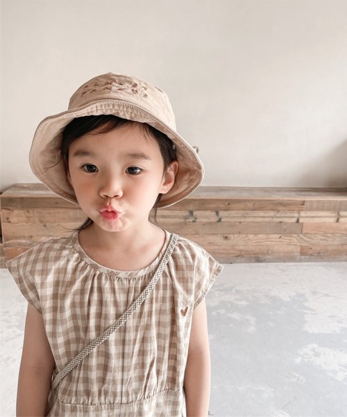 aimoha(aimoha（アイモハ）)/aimoha－KIDS－ 韓国子供服　ギンガムチェックノースリーブオールインワン/img12