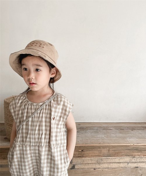 aimoha(aimoha（アイモハ）)/aimoha－KIDS－ 韓国子供服　ギンガムチェックノースリーブオールインワン/img14