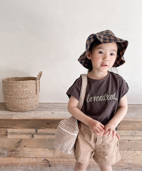 aimoha(aimoha（アイモハ）)/aimoha－KIDS－ 韓国子供服　チェック柄ハーフパンツ/img05