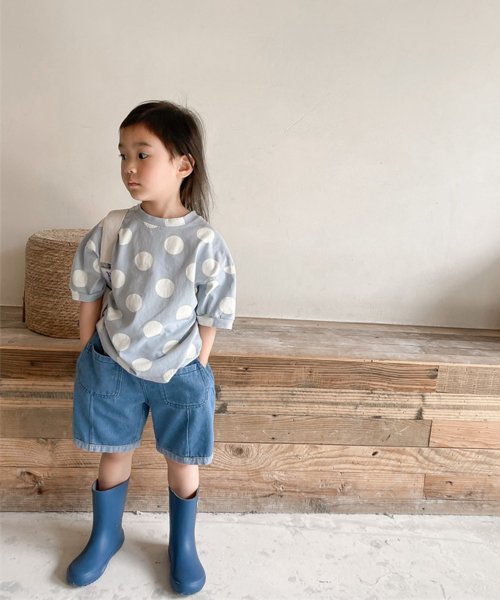 aimoha(aimoha（アイモハ）)/aimoha－KIDS－ 韓国子供服　ドット柄半袖Tシャツ キッズ tシャツ/img08