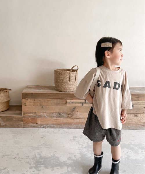 aimoha(aimoha（アイモハ）)/aimoha－KIDS－ 韓国子供服　チェック柄ハーフパンツ/img01