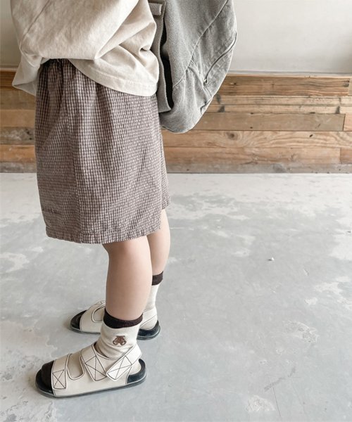 aimoha(aimoha（アイモハ）)/aimoha－KIDS－ 韓国子供服　チェック柄ハーフパンツ/img13