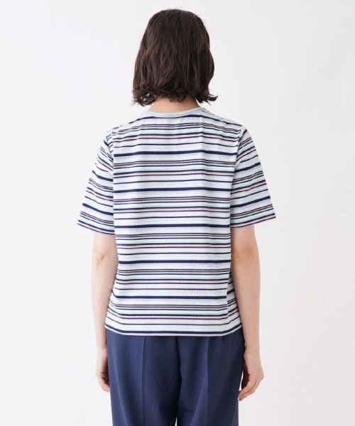 Leilian PLUS HOUSE(レリアンプラスハウス)/マルチボーダークルーネックTシャツ【Leilian WHITE LABEL】/img06