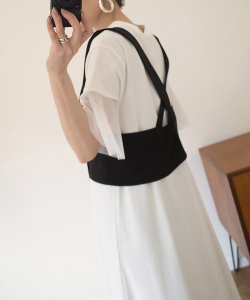 MIELI INVARIANT(ミエリ インヴァリアント)/Bustier Mix Flare Dress/img11