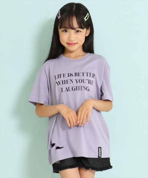 ANAP KIDS(アナップキッズ)/裾ダメージビッグTシャツ/img04