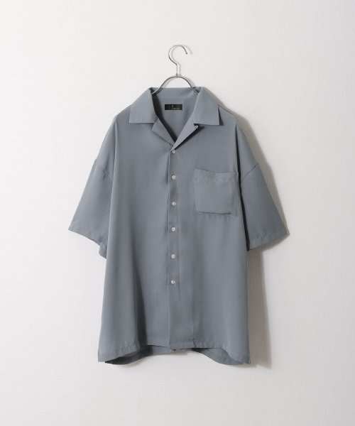 ZIP FIVE(ジップファイブ)/ドレープ半袖ルーズオープンカラーシャツ/img13