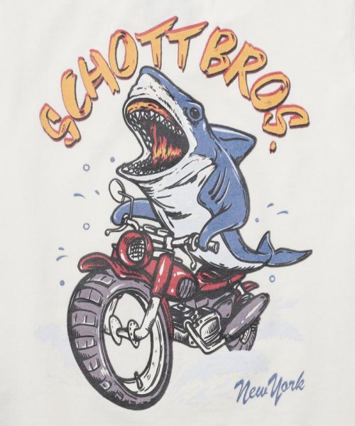 Schott(ショット)/KID's RIDER SHARK T－SHIRT/キッズ ライダーシャーク Tシャツ/img06