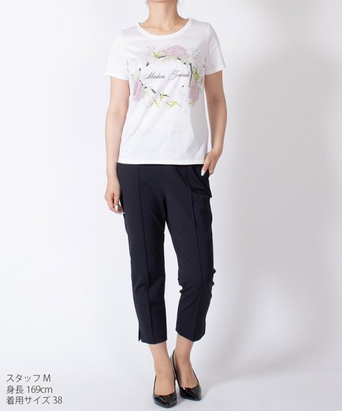 MADAM JOCONDE(マダム ジョコンダ)/【洗える】フラワープリント Tシャツ/img01