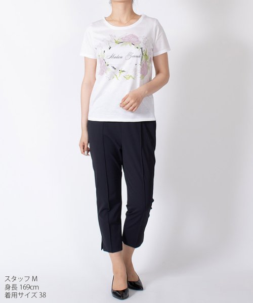 MADAM JOCONDE(マダム ジョコンダ)/【洗える】フラワープリント Tシャツ/img02
