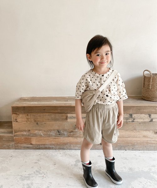 aimoha(aimoha（アイモハ）)/aimoha－KIDS－ 韓国子供服　ワンポイント刺繍ハーフパンツ/img06