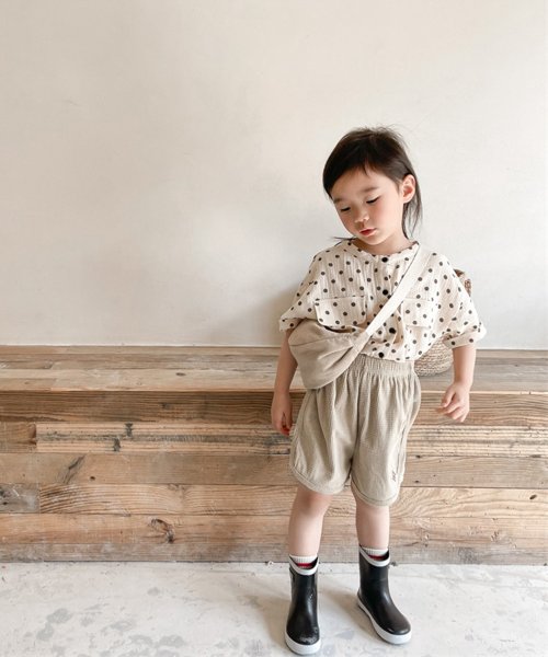 aimoha(aimoha（アイモハ）)/aimoha－KIDS－ 韓国子供服　ワンポイント刺繍ハーフパンツ/img07