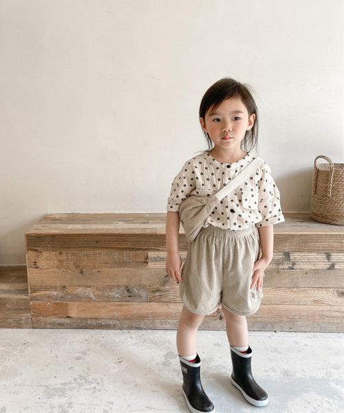 aimoha(aimoha（アイモハ）)/aimoha－KIDS－ 韓国子供服　ワンポイント刺繍ハーフパンツ/img14