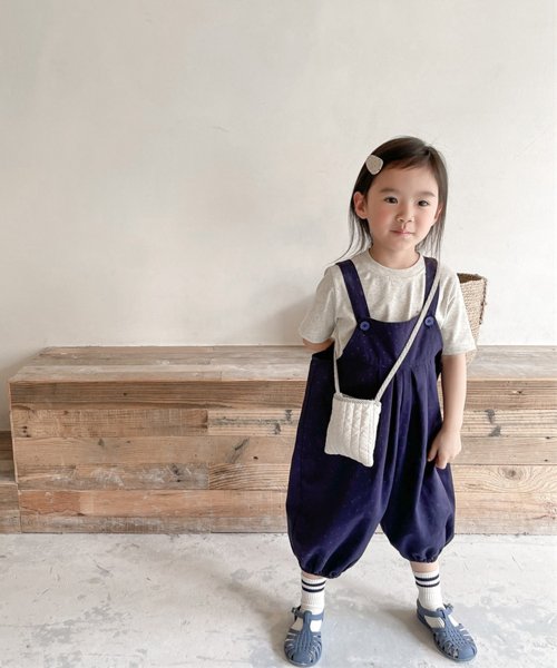 aimoha(aimoha（アイモハ）)/aimoha－KIDS－ 韓国子供服　コットン7分丈サロペット/img12