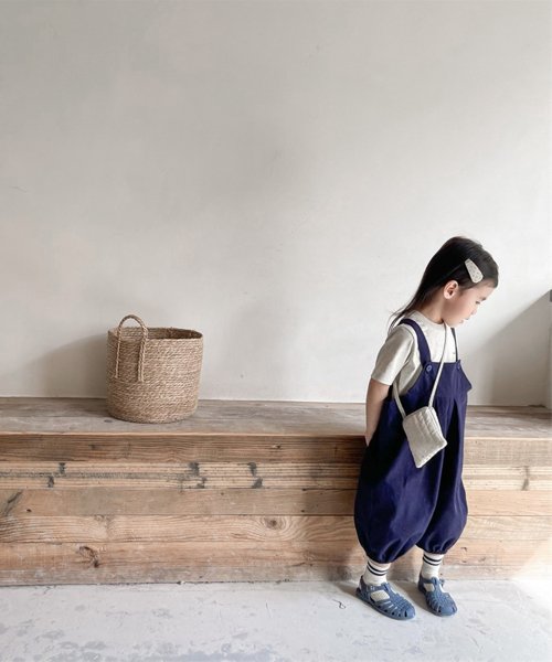 aimoha(aimoha（アイモハ）)/aimoha－KIDS－ 韓国子供服　コットン7分丈サロペット/img14