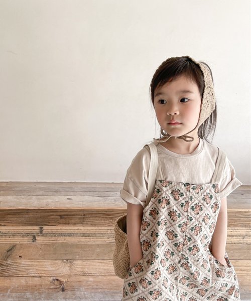 aimoha(aimoha（アイモハ）)/aimoha－KIDS－ 韓国子供服　花とチェック柄ワンピース/img21