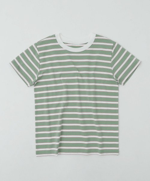 Fashion Letter(ファッションレター)/マルチボーダー Tシャツ レディース 半袖 五分袖 シャツ ボーダーT トップス ボーダー ティーシャツ レイヤード ゆったり Uネック ラウンドネック カット/img22