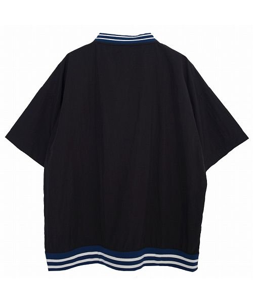 SB Select(エスビーセレクト)/Quash ラインリブ布帛カレッジTシャツ メンズ ブランド 大人 半袖 カレッジ ロゴ ラインリブ トップス オーバーサイズ ユニセックス ホワイト ブラック/img14