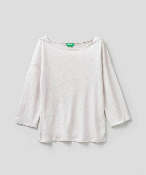 BENETTON (women)(ベネトン（レディース）)/リネンボートネック7分袖Tシャツ・カットソー/img13