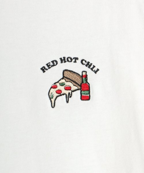 LAZAR(ラザル)/【Lazar】Pizza ＆ Hamburger ビッグシルエット ワンポイント 刺繍 Tシャツ/img14