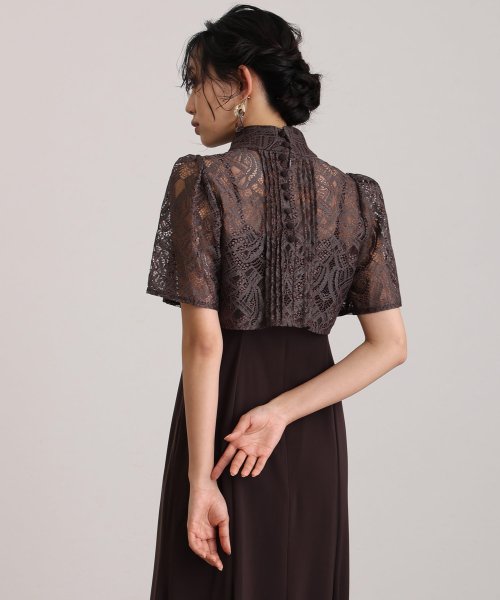 レーストップス付きマーメイドワンピース 二次会 食事会 セレモニー 発表会