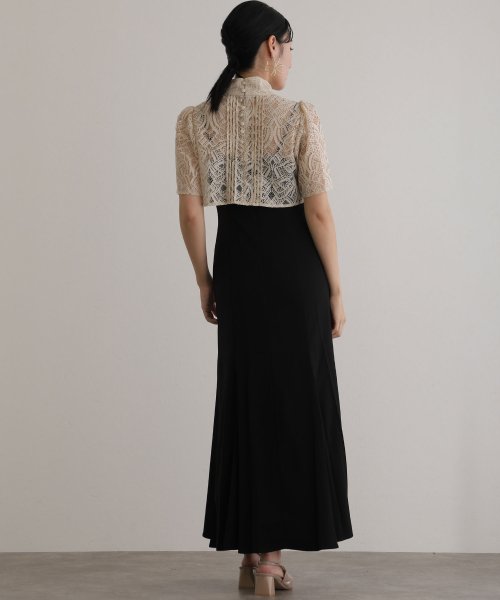 レーストップス付きマーメイドワンピース 二次会 食事会 セレモニー 発表会