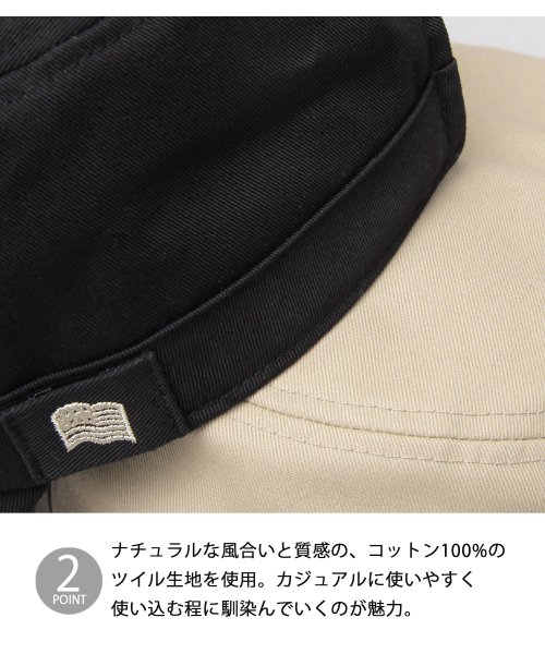 Besiquenti(ベーシックエンチ)/アメリカン ワークキャップ 星条旗 刺繍 コットン 帽子 メンズ カジュアル シンプル/img03