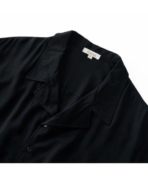  GENELESS(GENELESS)/シャツ メンズ 半袖 オープンカラー 半袖シャツ 開襟シャツ 涼しい オープンカラーシャツ さらり/img14