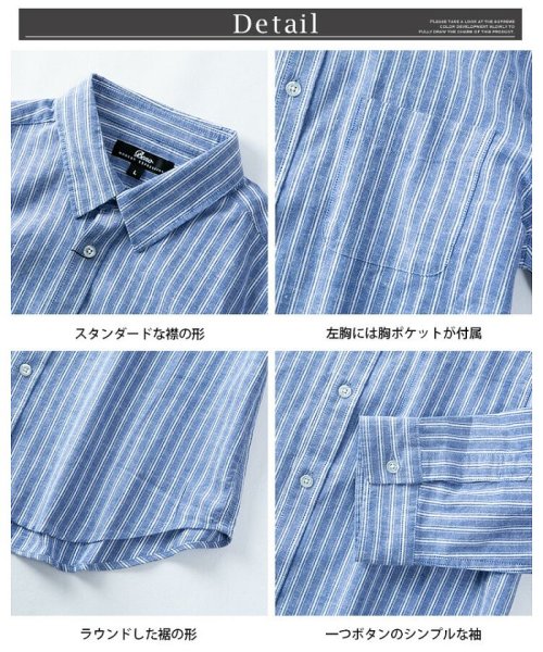  GENELESS(GENELESS)/リネン シャツ メンズ 七分袖 ストレッチ 綿麻 麻 コットンリネン M L LL XL 大きいサイズ/img24