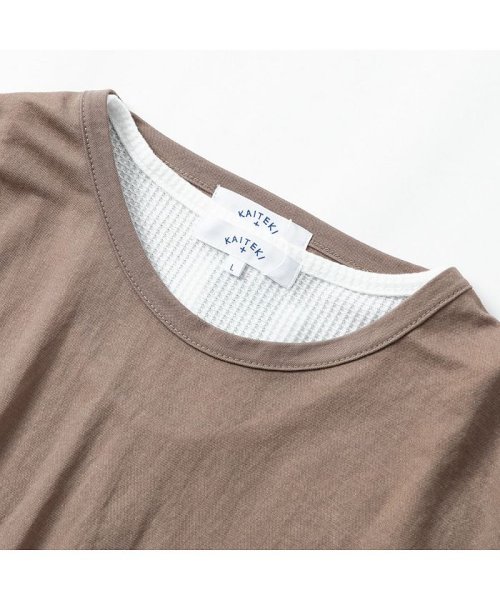  GENELESS(GENELESS)/Tシャツ メンズ アンサンブル 接触冷感 2枚セット インナー付き タンクトップ キーネック クルーネック/img22