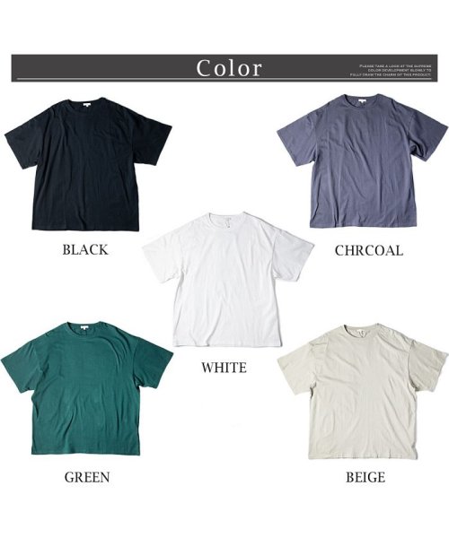  GENELESS(GENELESS)/Tシャツ メンズ ビッグシルエット オーバーサイズ Uネック 半袖 半袖Tシャツ BIGサイズ 無地/img12