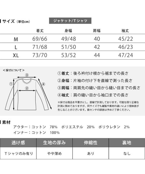  GENELESS(GENELESS)/2枚セット テーラードジャケット Tシャツ メンズ シアサッカー 7分袖 七分袖 サマージャケット/img29