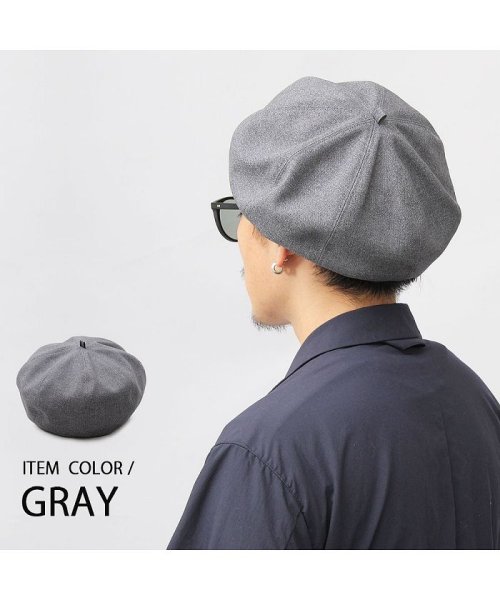  GENELESS(GENELESS)/ベレー帽 メンズベレー レディースベレー 日本製 国産 帽子 無地 シンプル 小顔効果 コットン オールシーズン 素材 サイズ調整 ブラック グレー ベージュ /img05