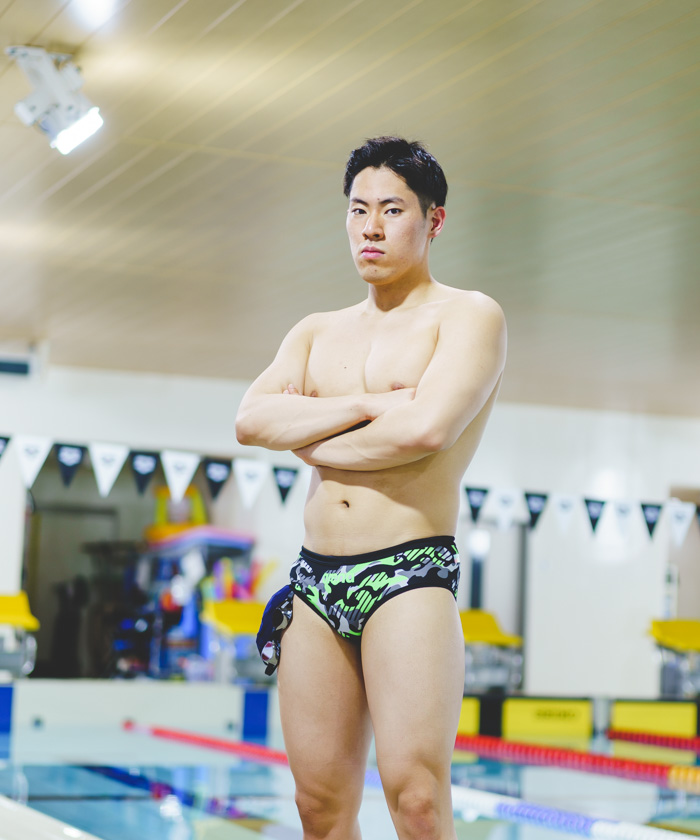VEATM 青/黄 ストライプ 水着 Mサイズ SWIMHXBY] 競泳水着 レディース ガールズ 283 ベーシック 青黄