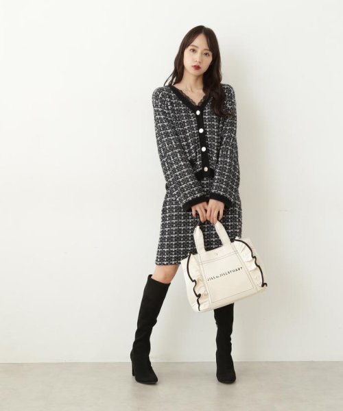 JILL by JILL STUART(ジル バイ ジル スチュアート)/フェザーミックスツイードセットアップ WEB限定カラー：ホワイト/img07