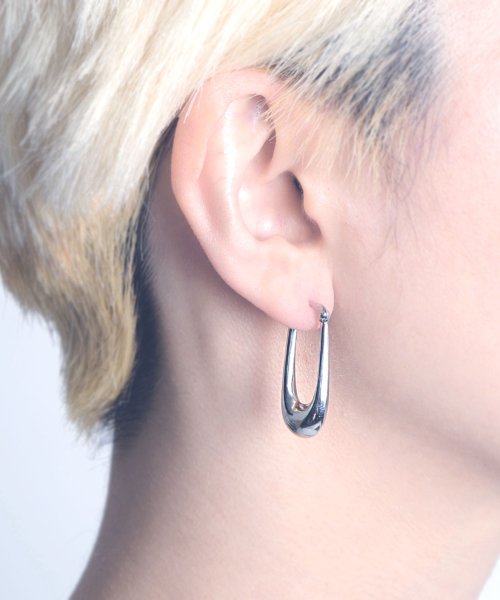 MAISON mou(メゾンムー)/【YArKA/ヤーカ】silver925 narrow oval  pierce/細楕円ピアス シルバー925 /img05