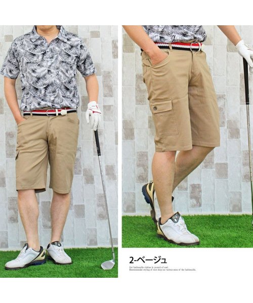 TopIsm(トップイズム)/ゴルフパンツ ハーフパンツ ゴルフウェア メンズ ショートパンツ 大きいサイズ 短パン/img03