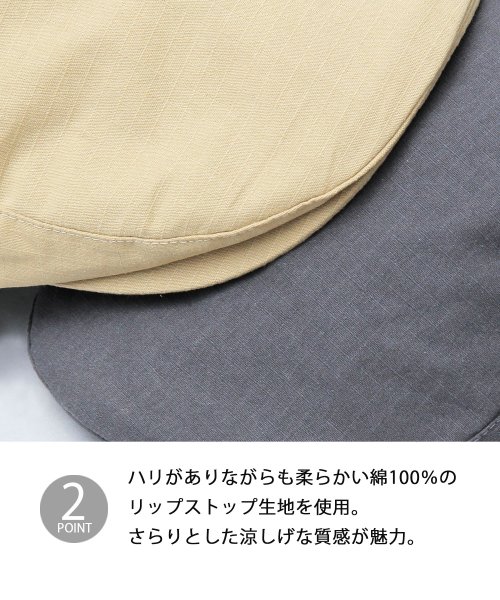 Besiquenti(ベーシックエンチ)/YOSEMITE リップストップ コットン ハンチング ハンチング帽 アースカラー 帽子 メンズ カジュアル シンプル/img03