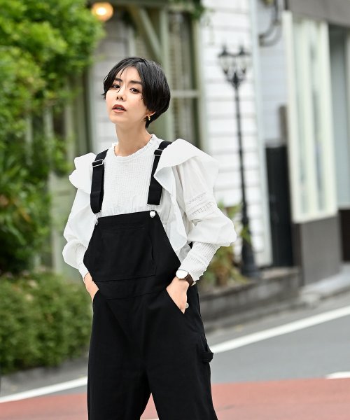 marjour(マージュール)/PINTUCK RUFFLE SLEEVE BLOUSE/img01