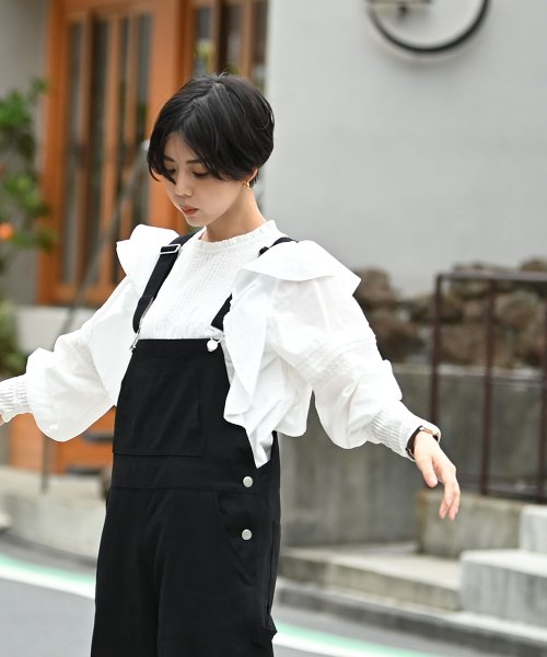 marjour(マージュール)/PINTUCK RUFFLE SLEEVE BLOUSE/img11