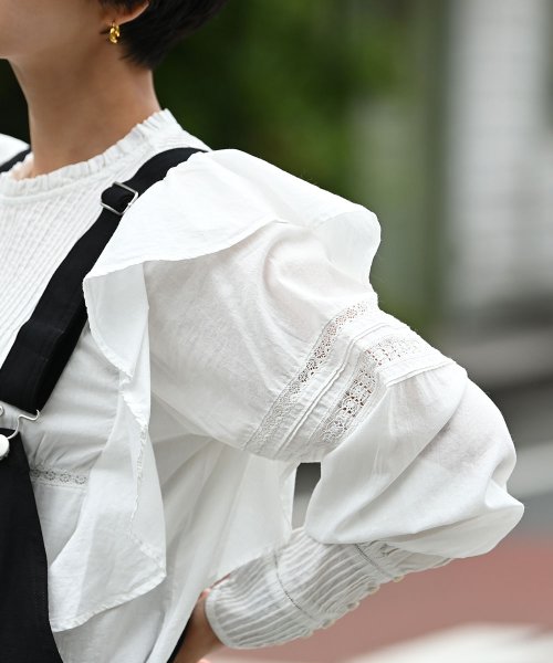 marjour(マージュール)/PINTUCK RUFFLE SLEEVE BLOUSE/img12