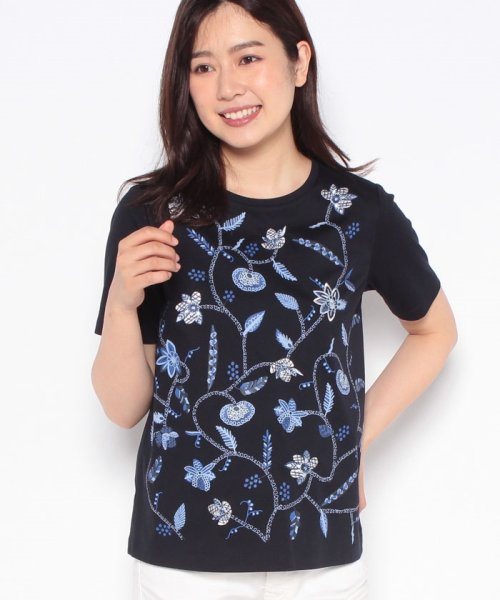 Leilian(レリアン)/【店頭人気】刺繍×プリントクルーネックTシャツ/img19